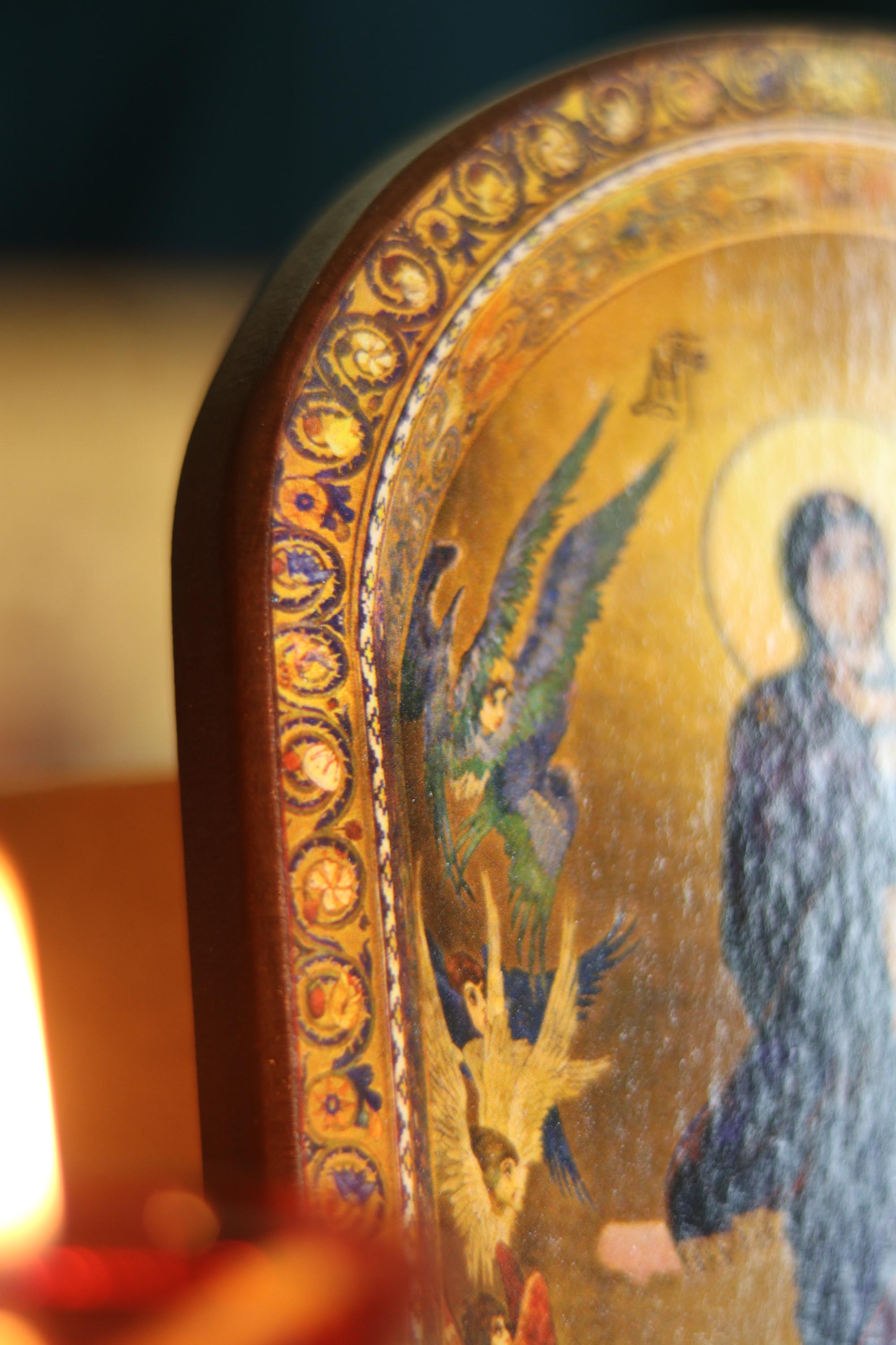 Wooden Orthodox Icon 6.3in, Virgin Mary With Child Icon, Christian Icon, Orthodox Icon