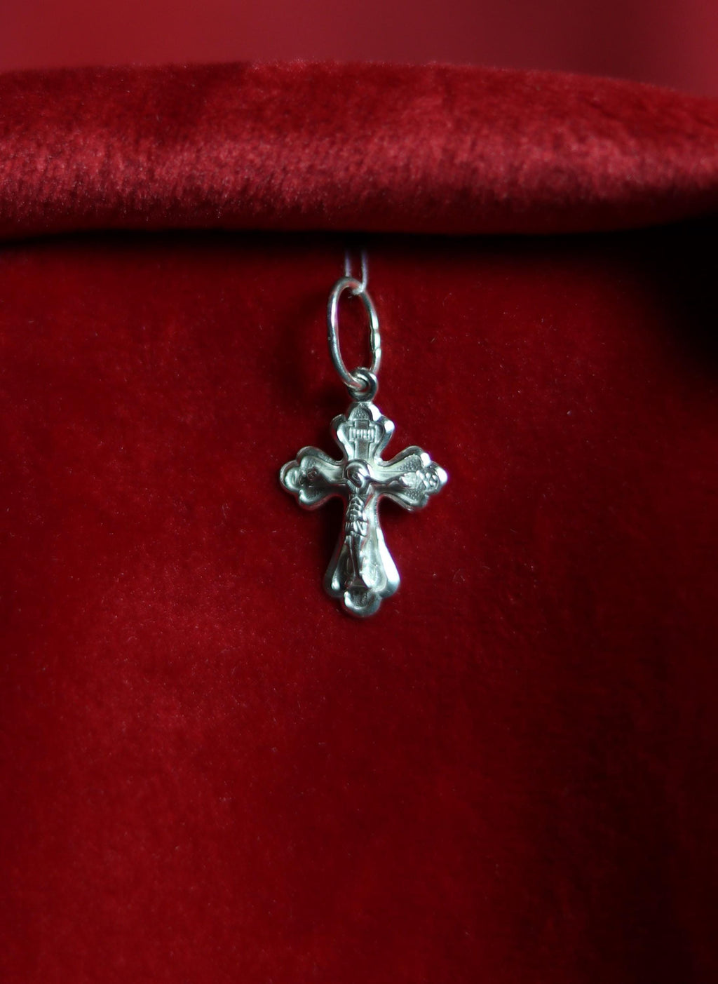 Orthodox Silver Cross Pendant – Sterling Silver 925 – 1.2×1.5 cm – 0.9 g – Eastern Christian Crucifix Charm, Orthodox cross, Crucifixion