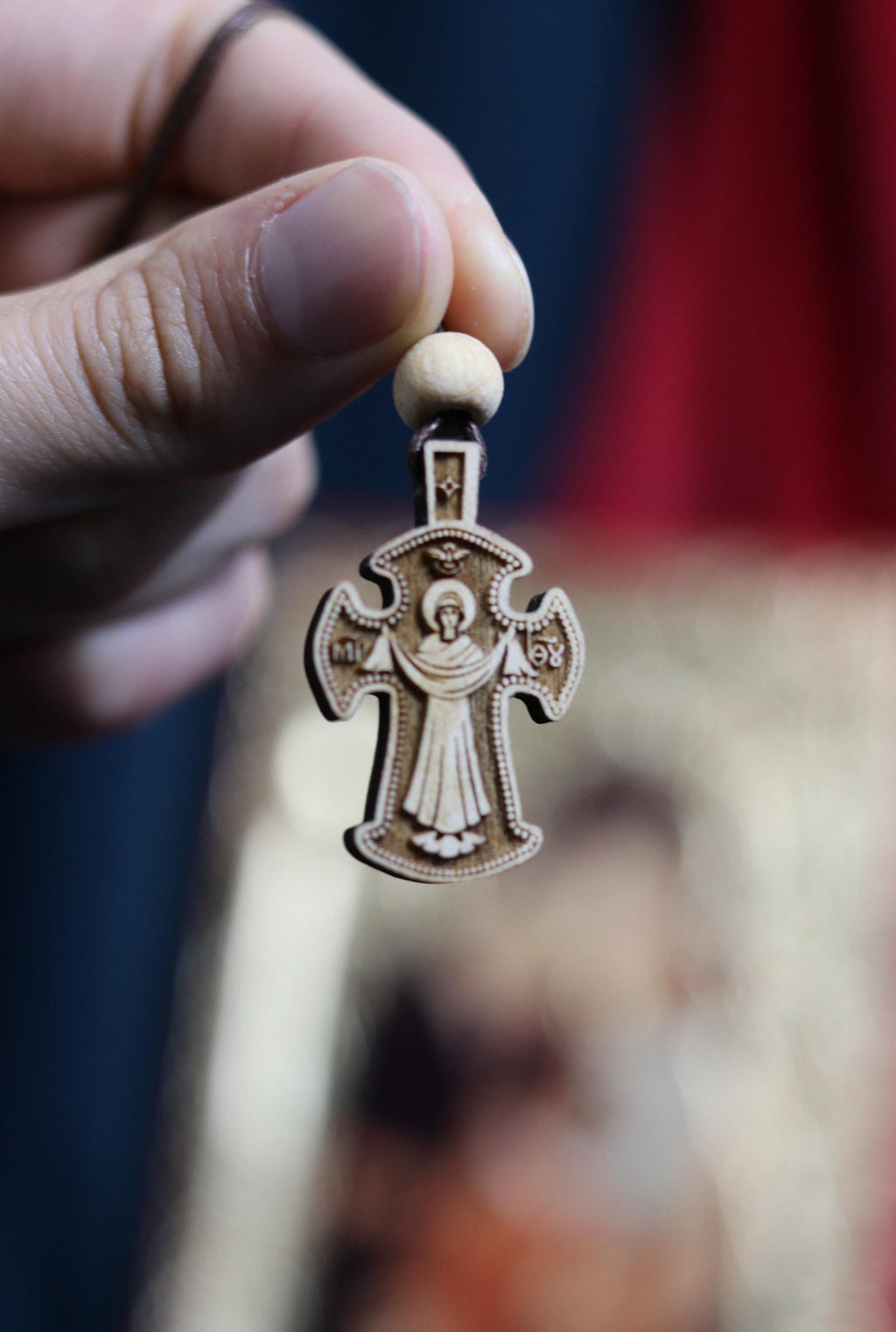 Wooden Orthodox cross, Wooden cross, Orthodox pendant, Christian cross, Jesus crucifix, Wlessed cross, Orthodox necklace, Eastern Orthodox