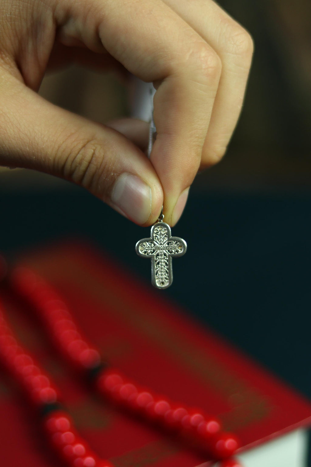 Sterling Silver Orthodox Cross Pendant – 1.57 g, 2.4 cm, Blessed Christian Crucifix