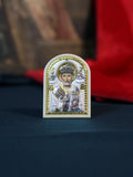 Orthodox icon of Nicholas the Wonderworker, silver icon, Orthodox silver icon, Orthodox icon, Religious icon, Christian icon, Greek icon