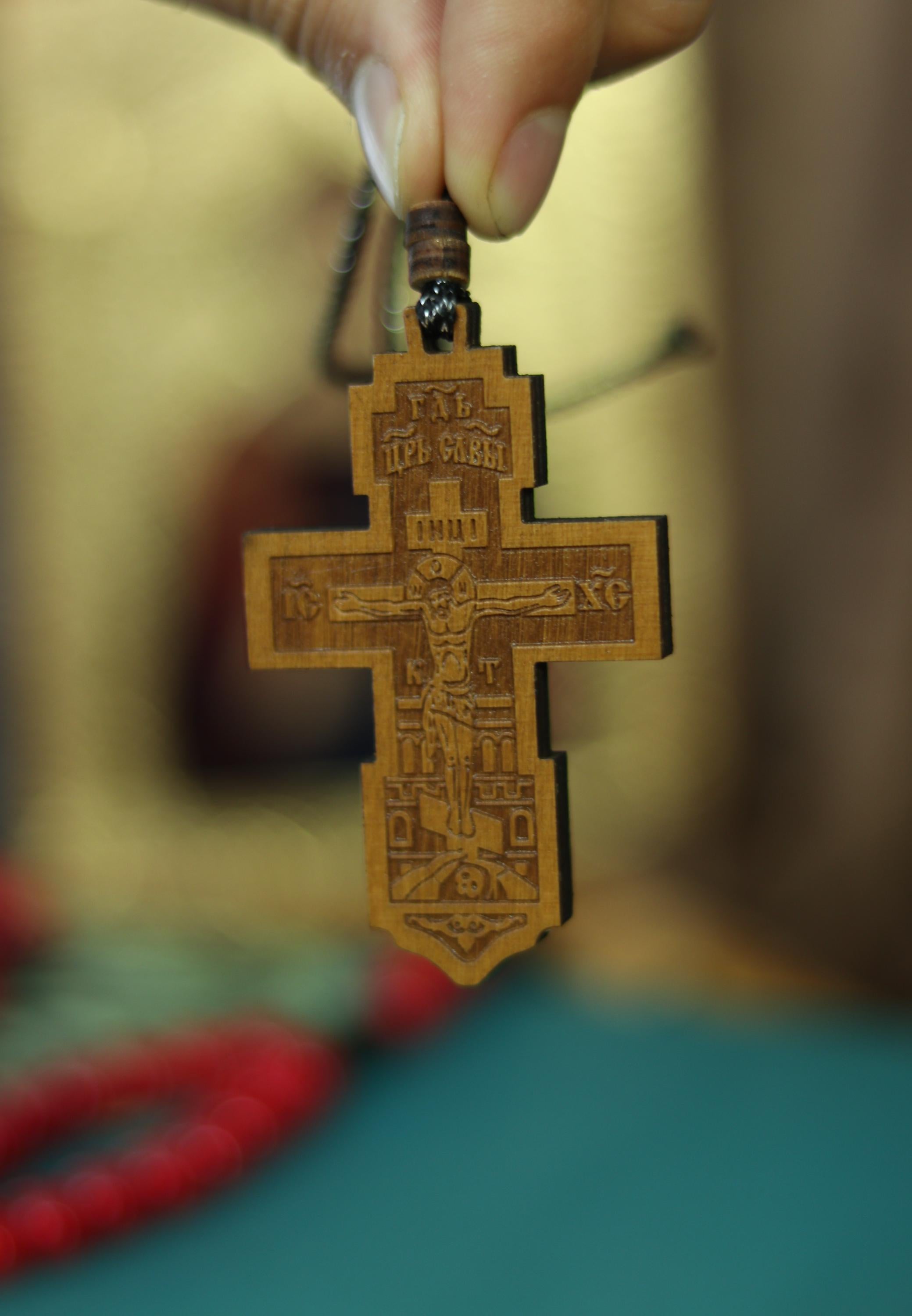 Wooden Car Cross Pendant, Orthodox Car Cross, Jesus Christ Cross, Christian Pendant, Wooden Crucifix, Orthodox Church Gift