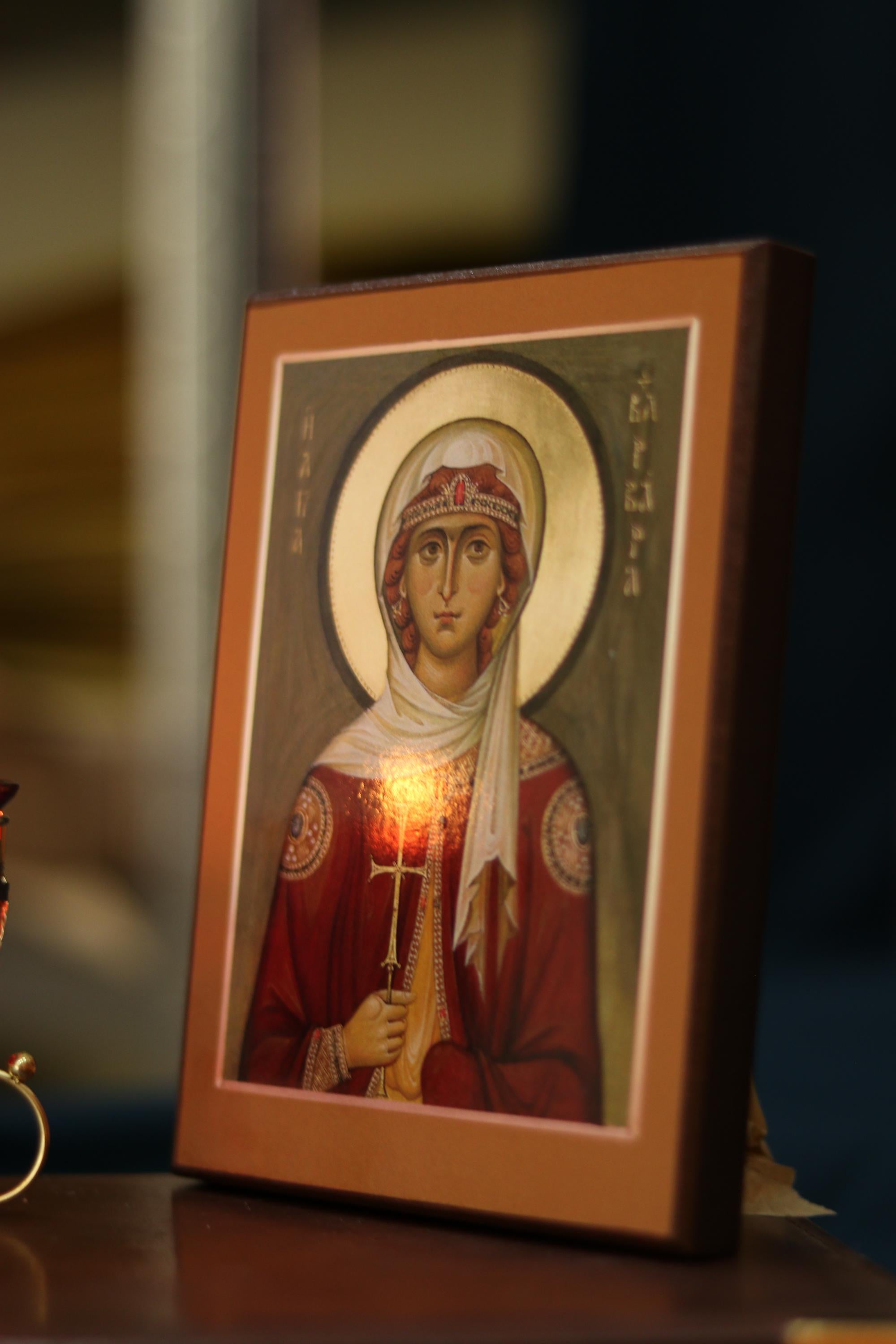 Orthodox Wooden Icon ., Saint Greatmartyr Barbara, Christian Wall Art