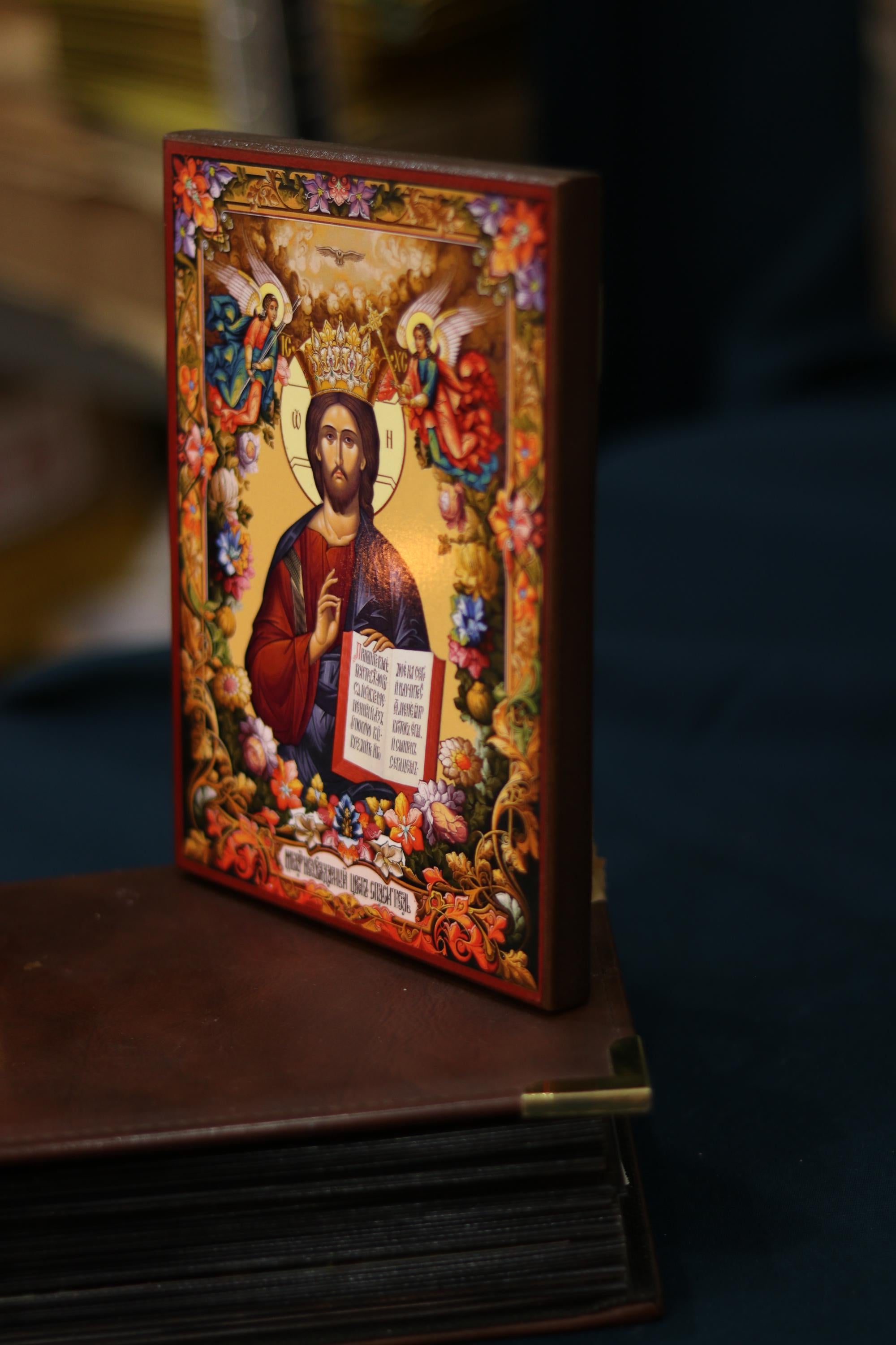 Jesus Christ Pantocrator Wooden Icon Orthodox Religious Art 7.9x5.9in
