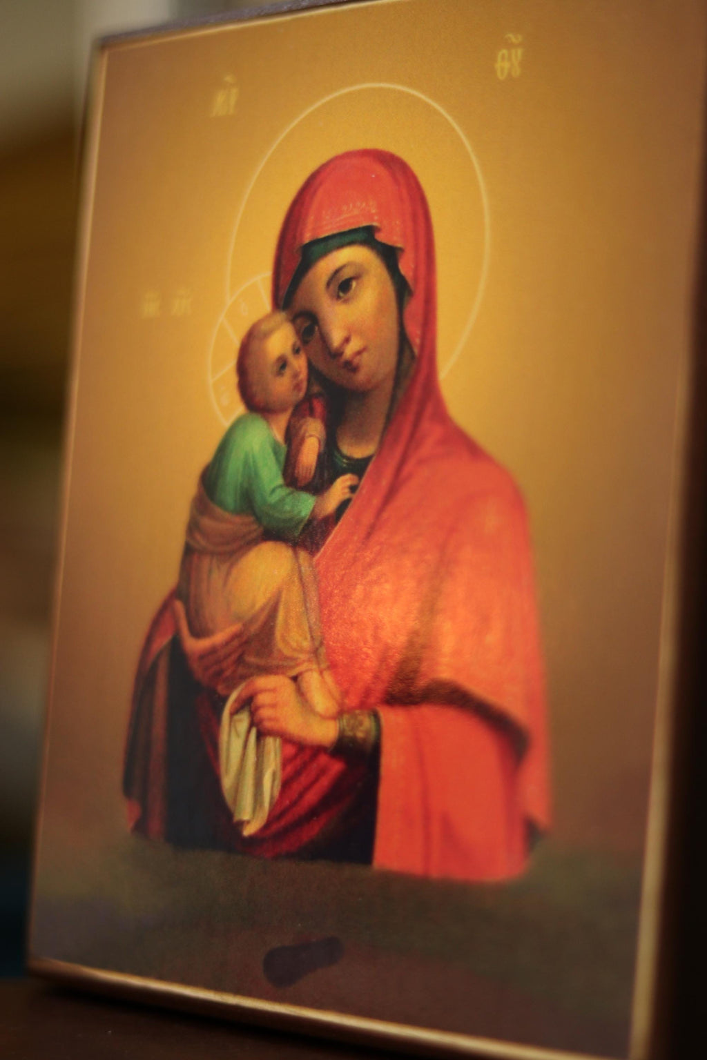 Pochaev Mother of God Icon Wooden Icon Orthodox Icon