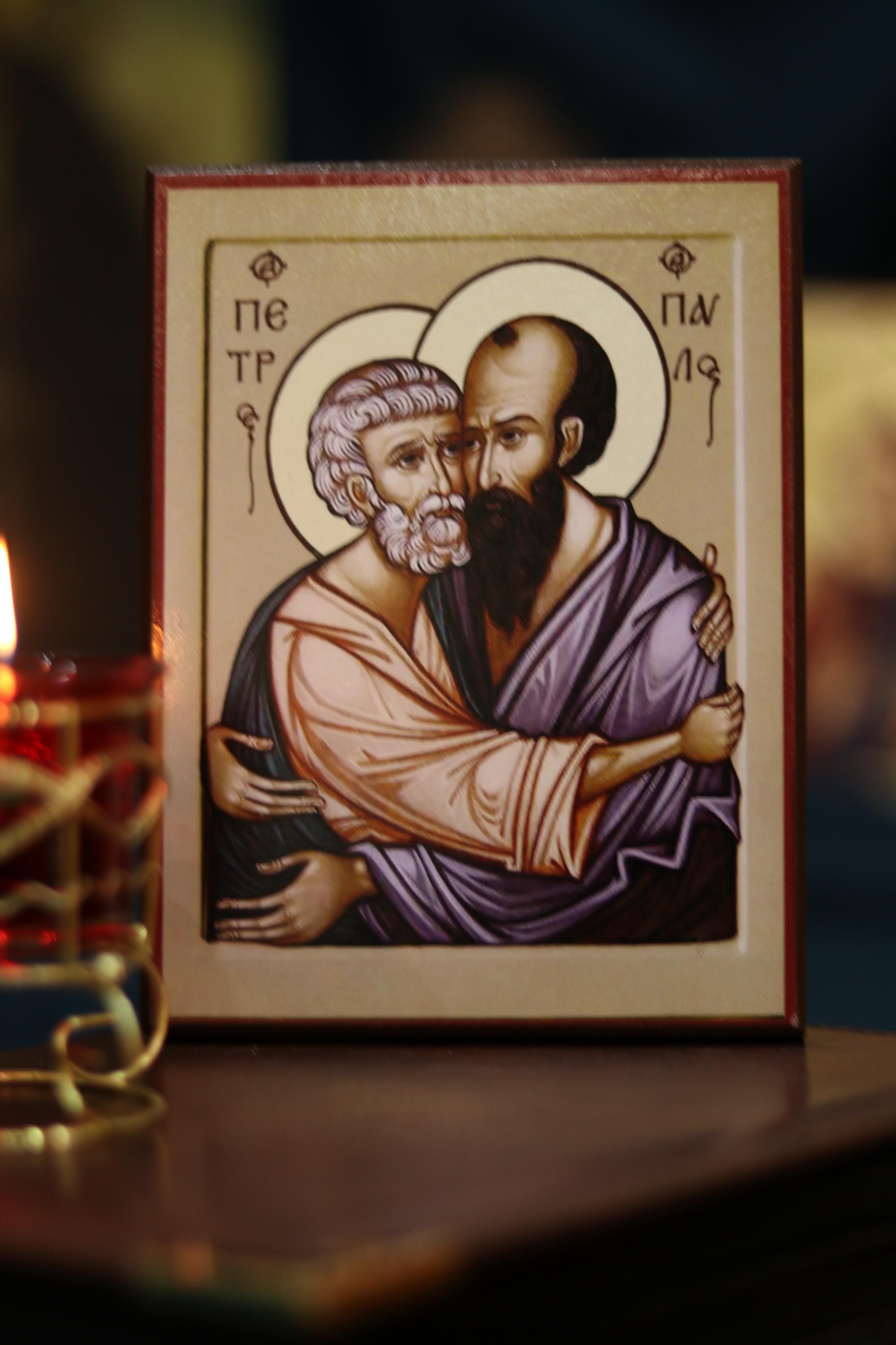 Saints Peter and Paul Icon Wooden Icon Orthodox Icon Wall Art