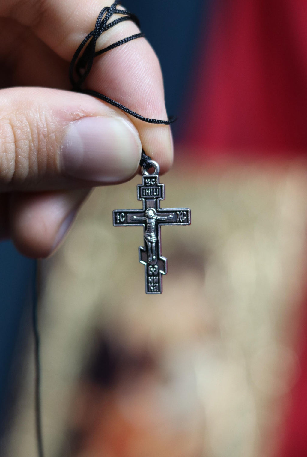Orthodox Cross Necklace, Large Jesus cross pendant with Jesus Christ, Christian Cross Pendant, Crucifix necklace, Orthodox pendant