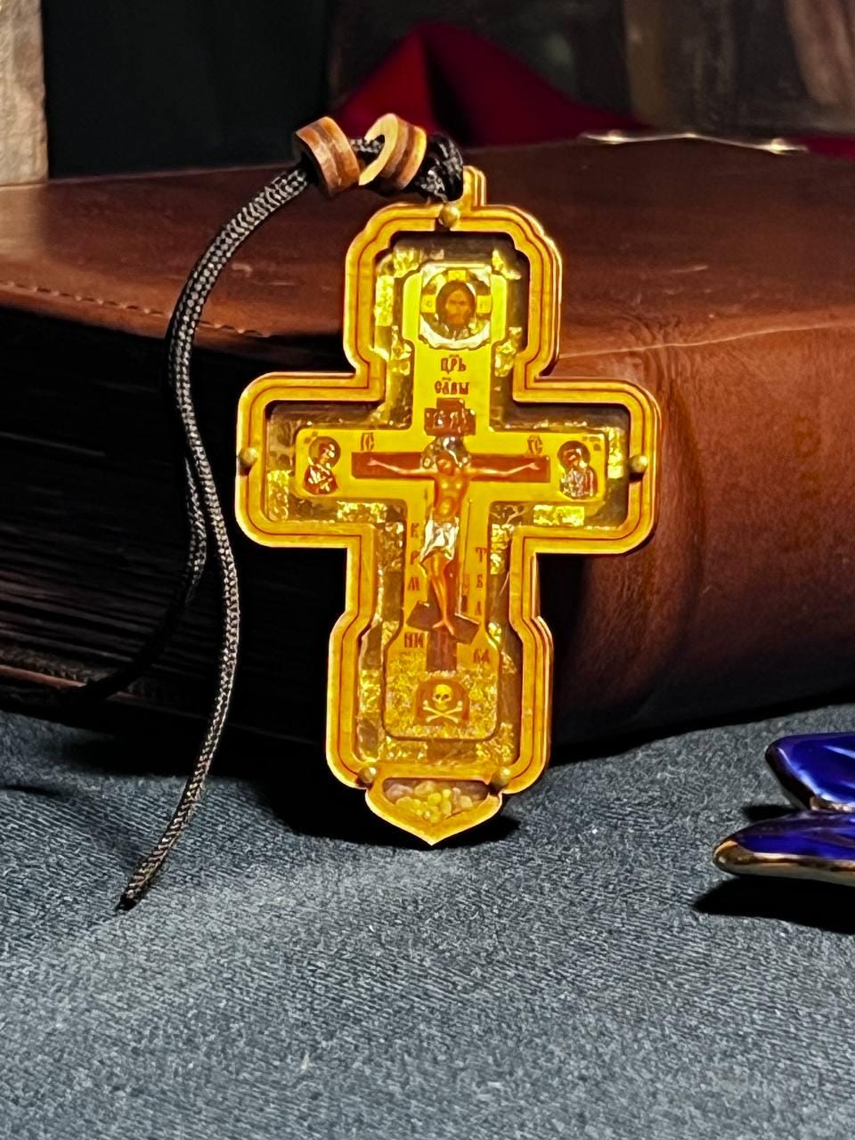 Wooden cross. Orthodox cross. Wooden car orthodox cross. Crucifix. Wood cross. Wooden car cross. Christian cross. Religious car decor