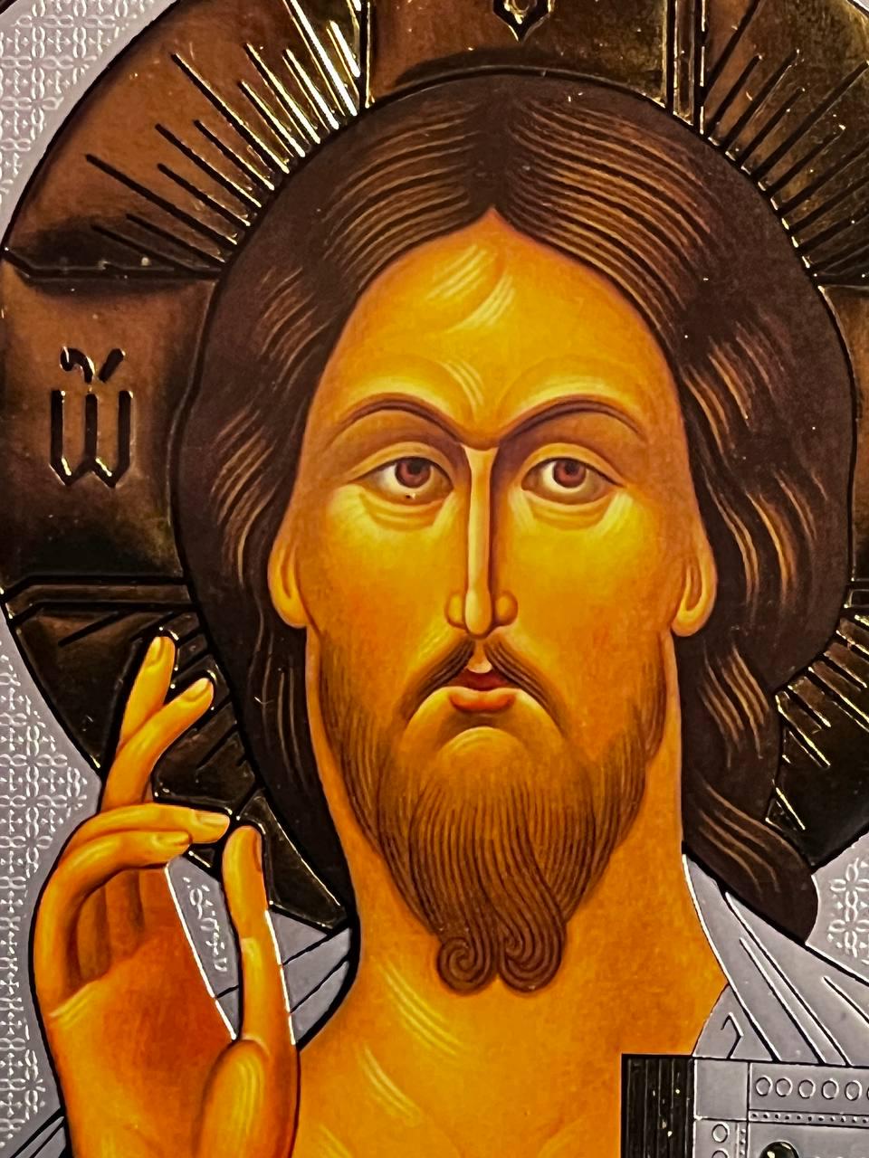 Jesus icon, Orthodox icon, Orthodox christian, Jesus painting, Jesus art, Christianity art, Godparent gift, Lord Pantocrator, Icon 21x24 cm