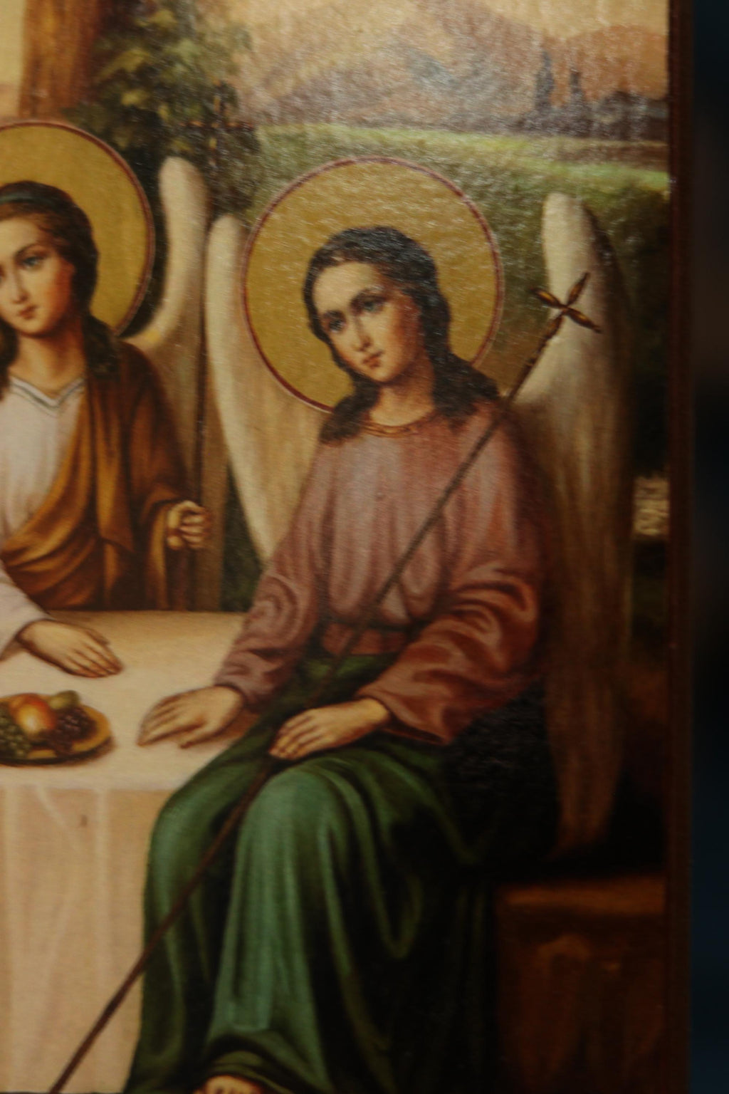Holy Trinity Wooden Icon Orthodox Religious Wall Art 6.3x4.7 in