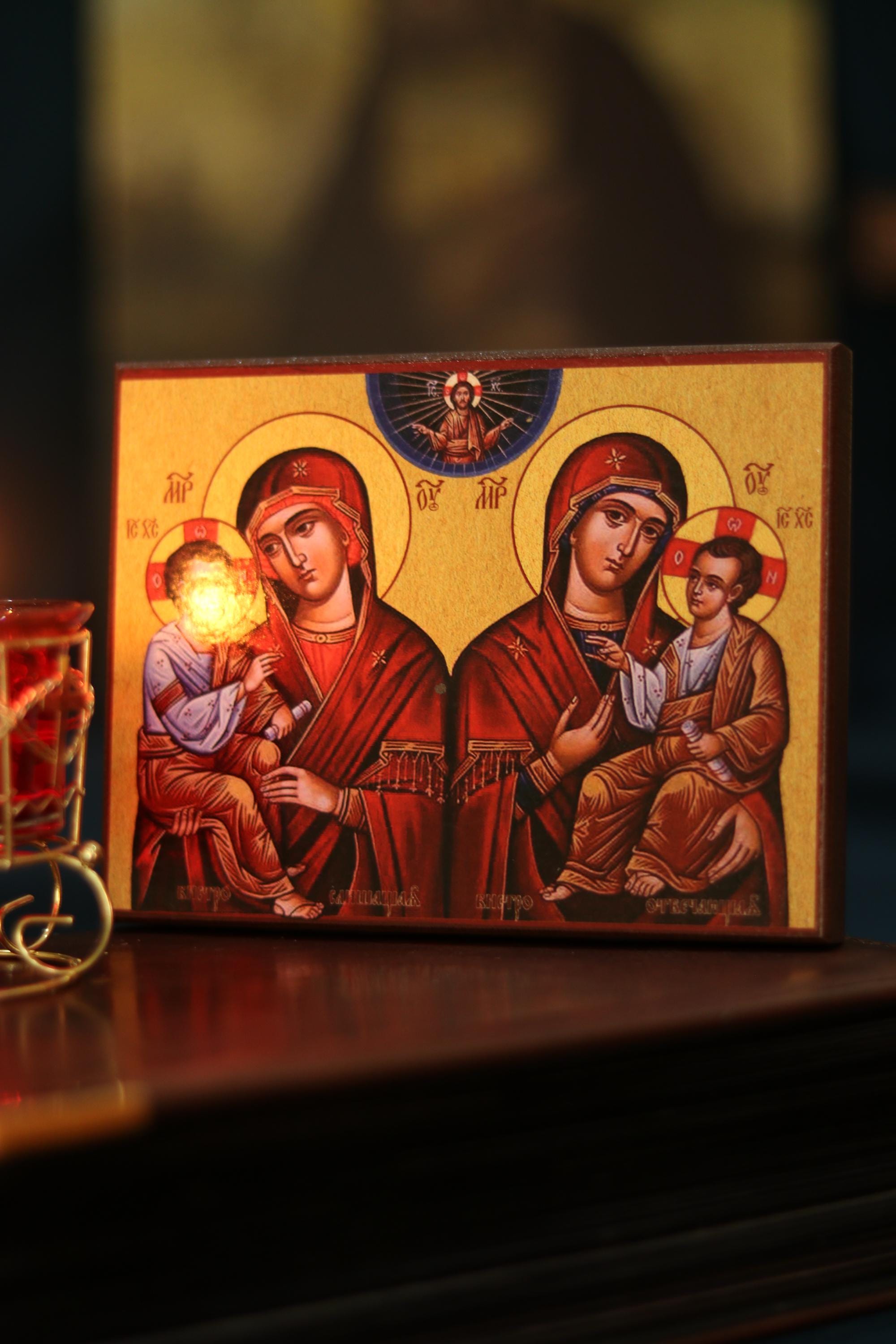 Orthodox Wooden Icon , Mother of God Quick to Hear and Quick to Respond