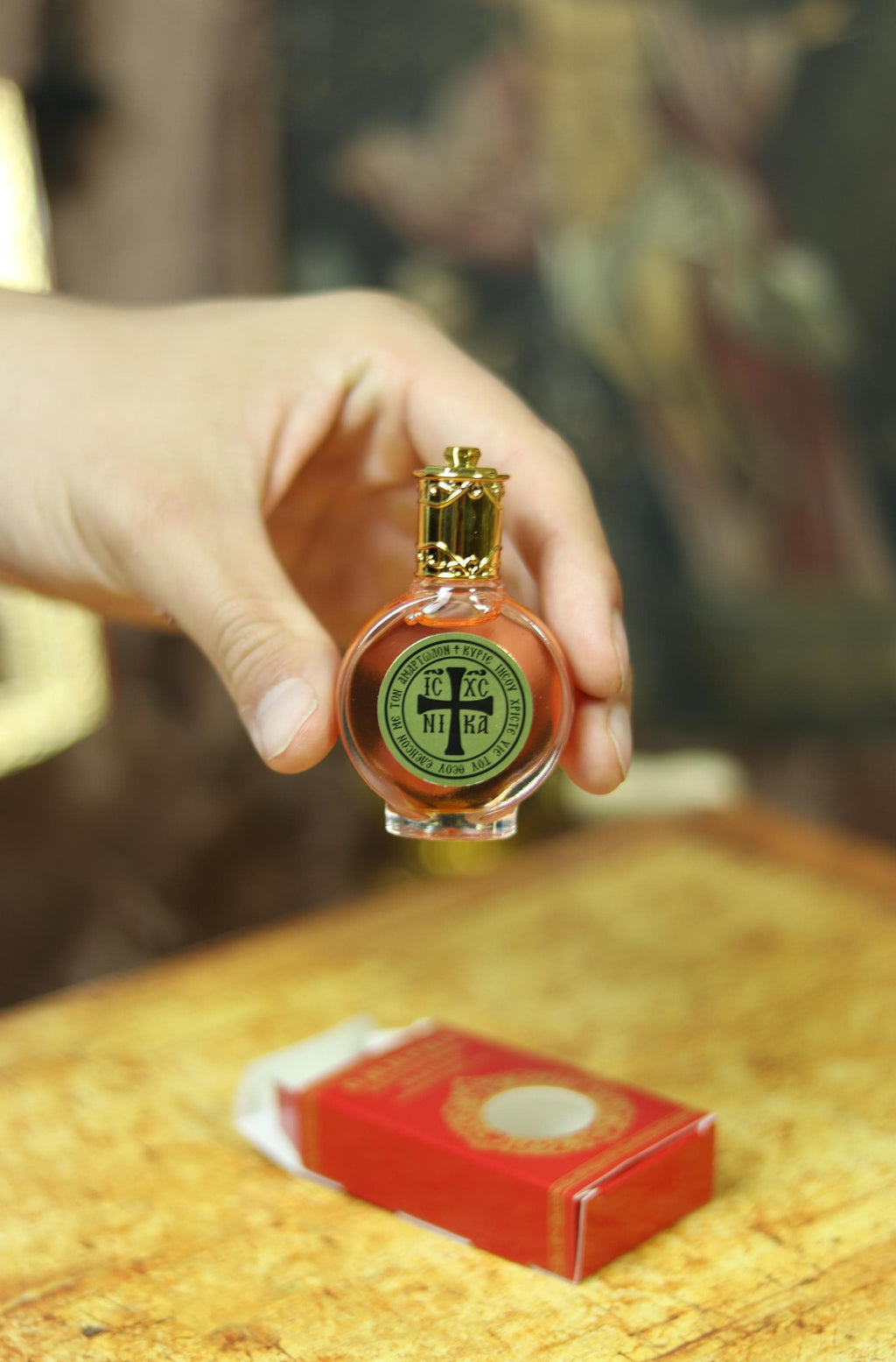 Orthodox Anointing Oil Roller Bottle, Holy Oil from Jerusalem, Prayer Oil with Cross, Christian Religious Gift, Healing Fragrance, Myrrh oil