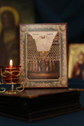 Caves Fathers Icon Pechersk Saints Wooden Icon Orthodox