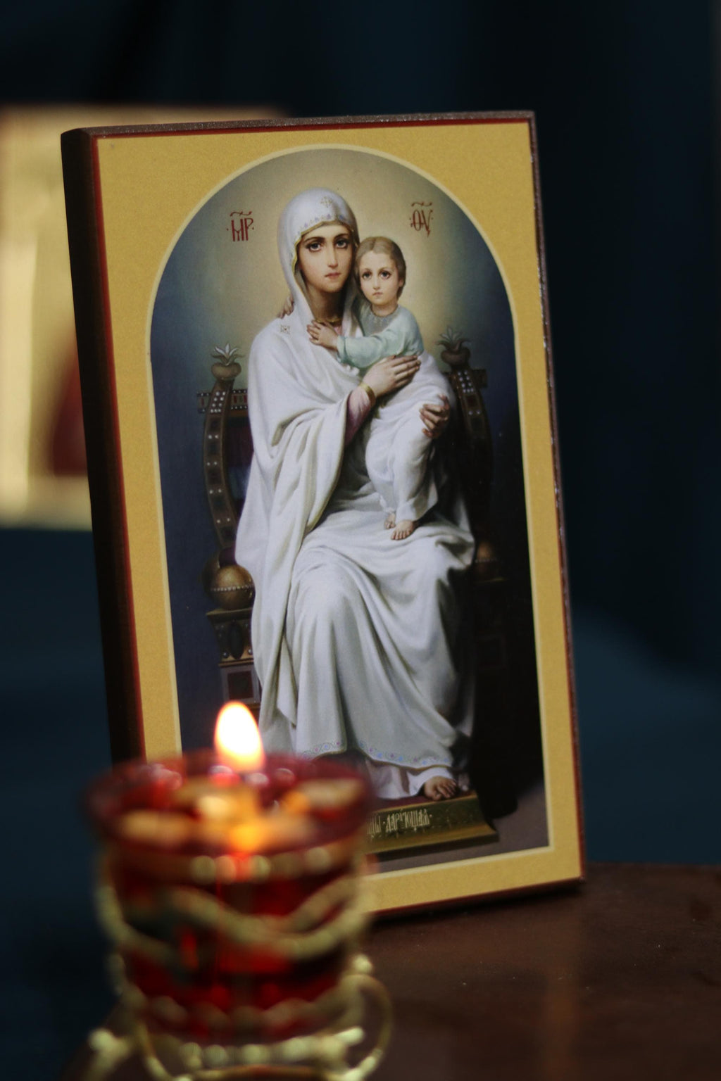 Bestowing Mother of God Icon Orthodox Wooden Icon Christian Icon Wall Art