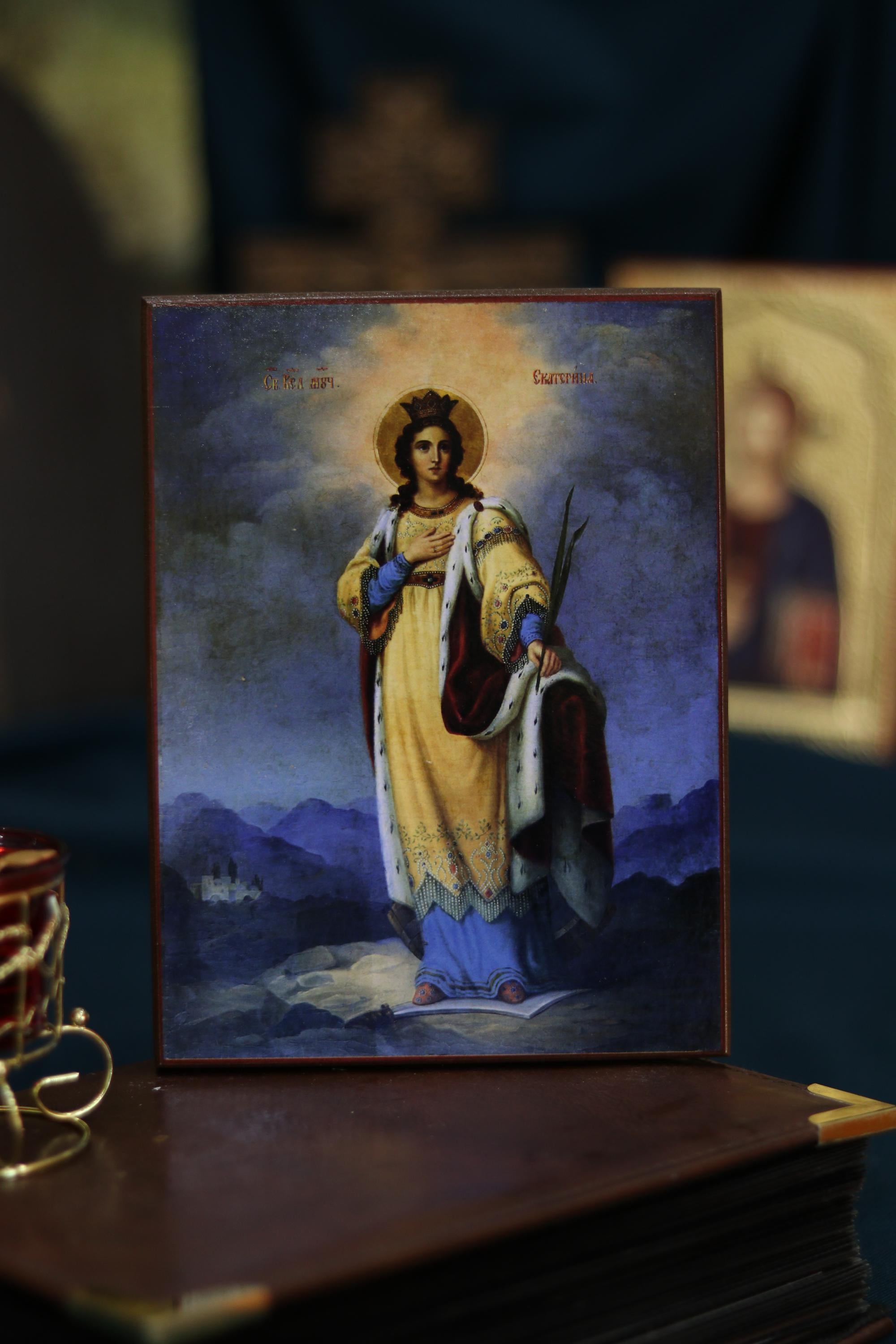 Saint Catherine Icon Wooden Icon Orthodox