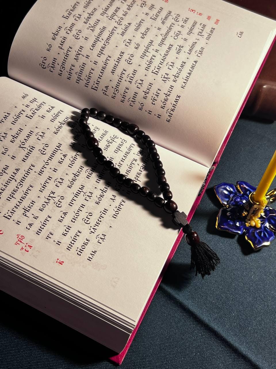 Orthodox Wooden Prayer Beads with Tassel – Handmade Black Wood Orthodox rosaries, prayer beads, first communion