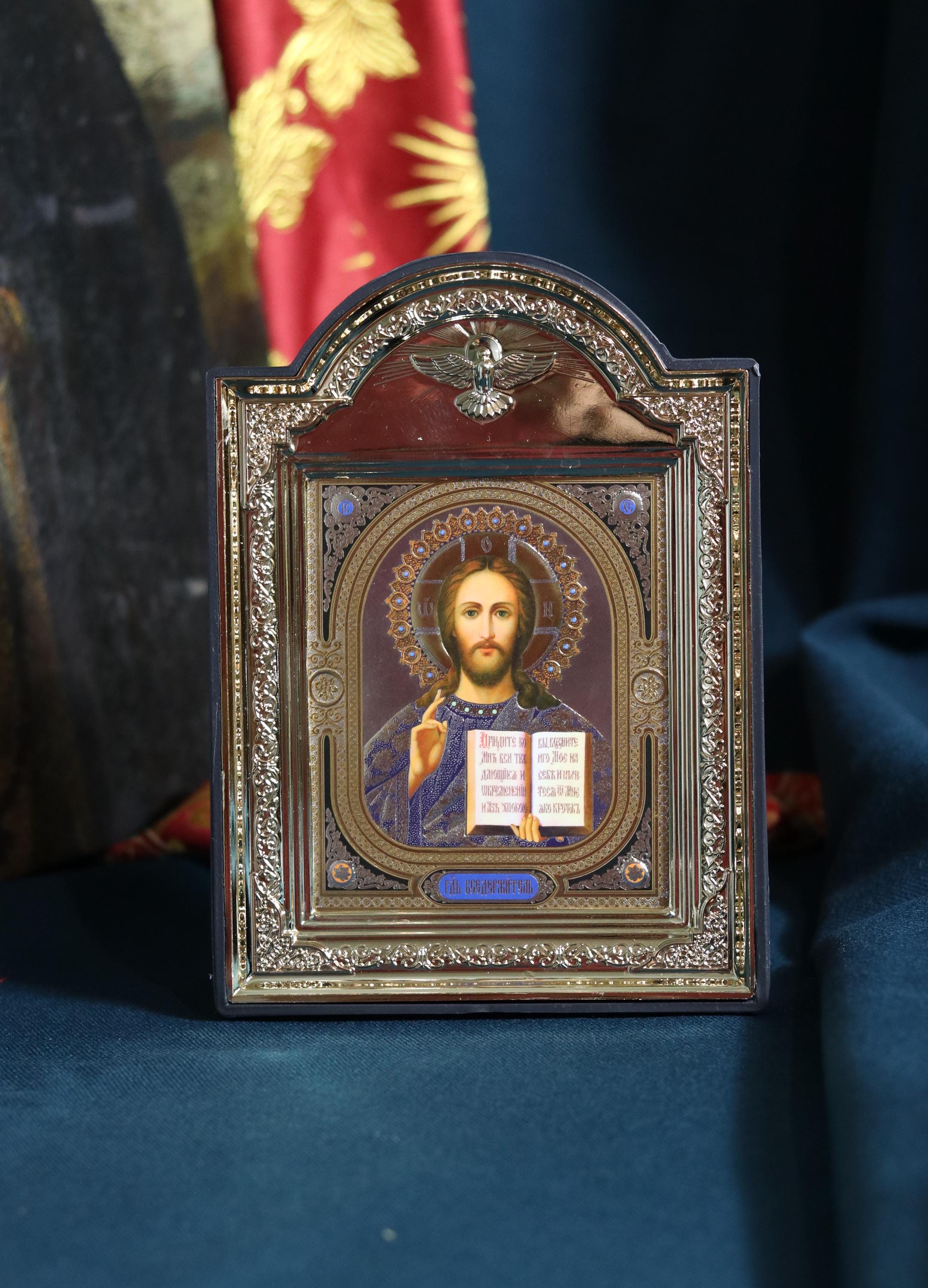 Icon of Jesus Christ, Folding icon, Jesus christ, Mother of god, Orthodox icon, Small icon, Pocket icon, Christian icon