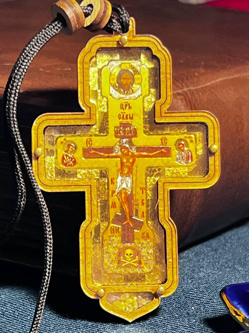 Wooden cross. Orthodox cross. Wooden car orthodox cross. Crucifix. Wood cross. Wooden car cross. Christian cross. Religious car decor