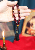 Orthodox Wooden Prayer Beads with Tassel – Handmade Black Wood Orthodox rosaries, Prayer beads, Orthodox prayer rope, Wooden komboskini
