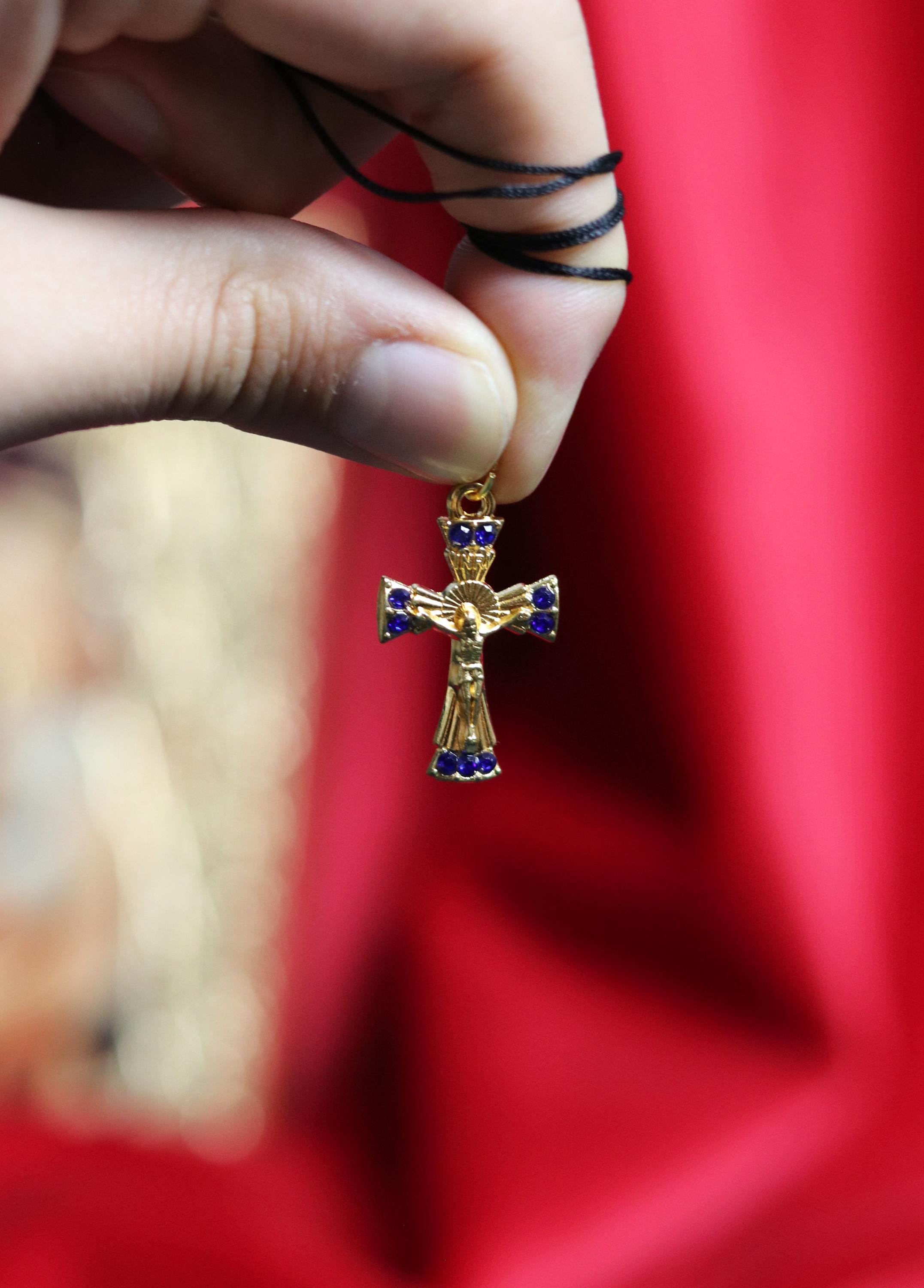 Orthodox Cross Necklace, Large Jesus cross pendant with Jesus Christ, Christian Cross Pendant, Crucifix necklace, Orthodox pendant