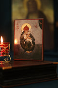 Saint Spyridon Trimythous Orthodox Wooden Icon . Christian Wall Art