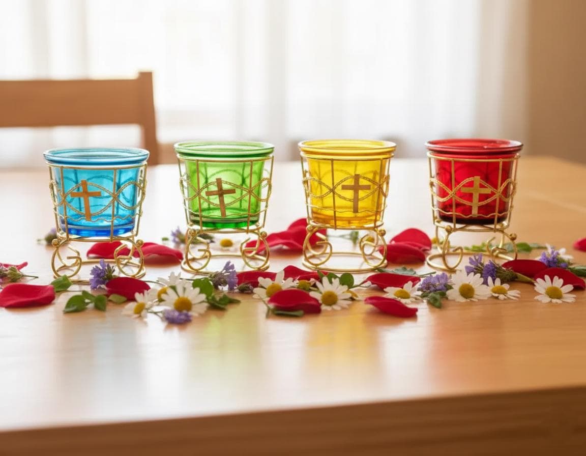 Glass Oil Lamp With Floating Floater, Icon Lamp, Home Censer, Prayer Light, Orthodox Decor