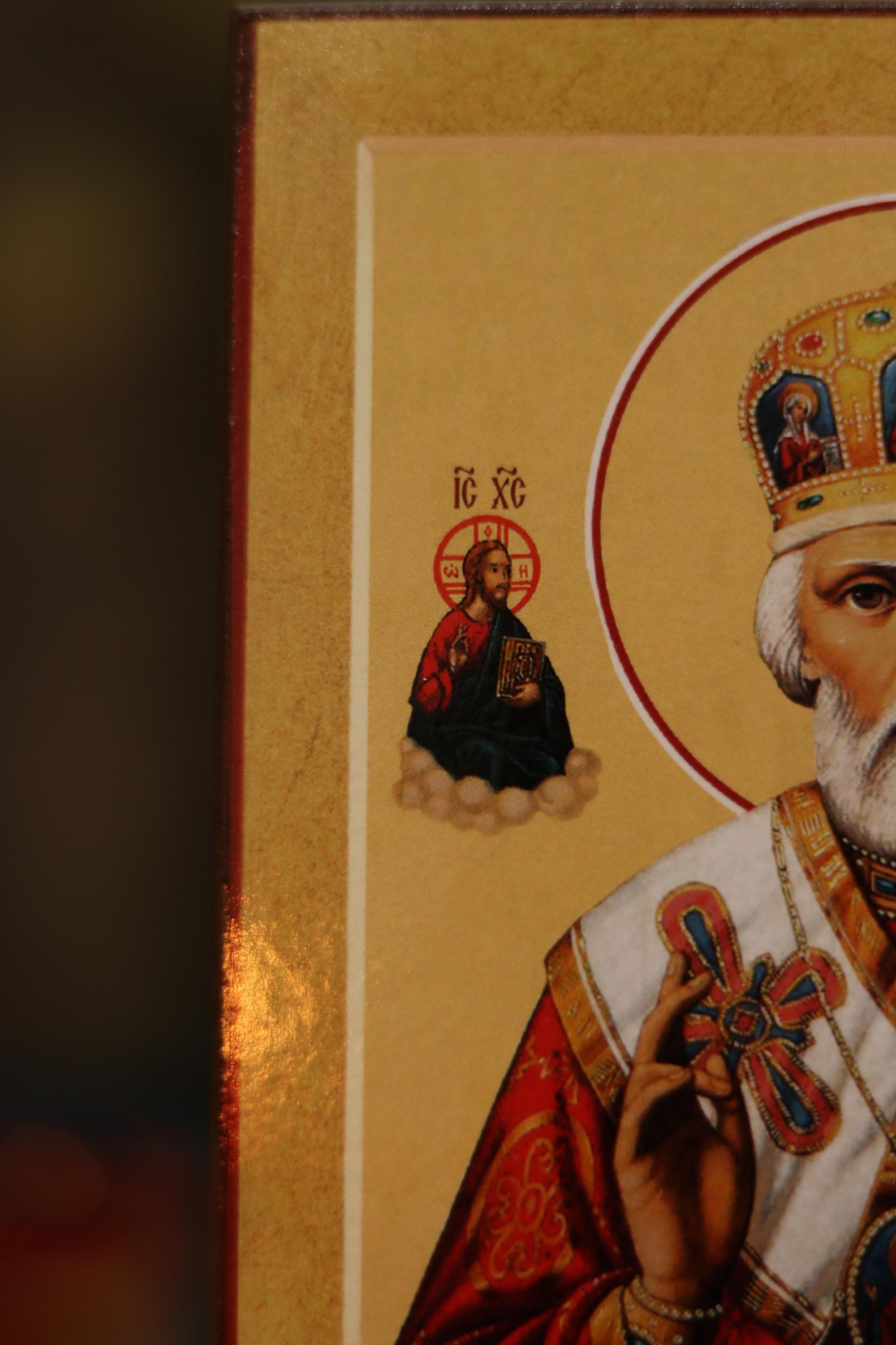 Orthodox Icon St Nicholas Wooden Icon Wooden Icon