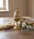 Metal Orthodox Incense Burner 7.5in, Greek Censer, Church Incense Holder, Byzantine Censer, Altar Supply, Prayer Tool