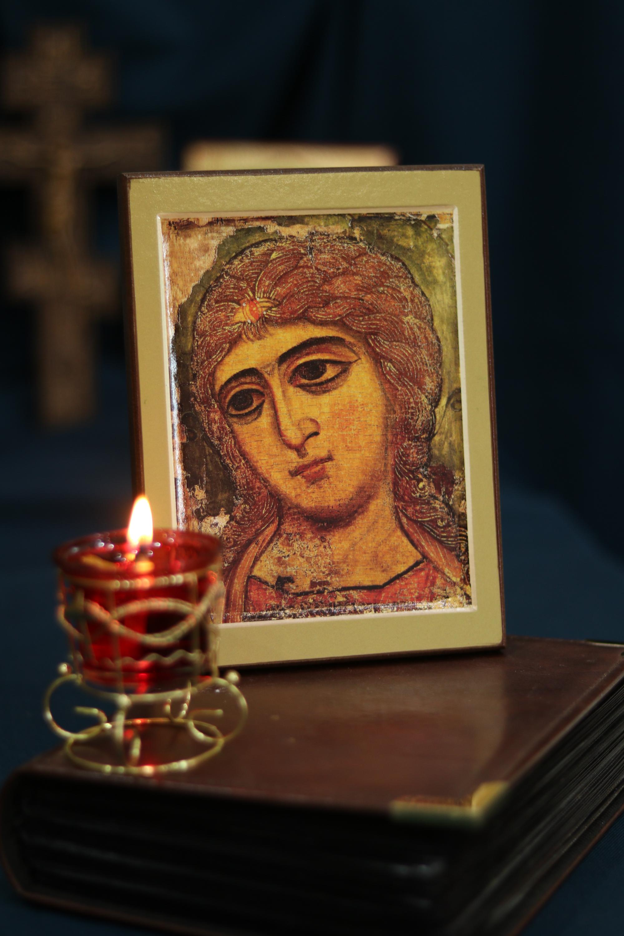 Archangel Michael Wooden Orthodox Icon, 4.7x6.3in-7.9x11in Saint Icon