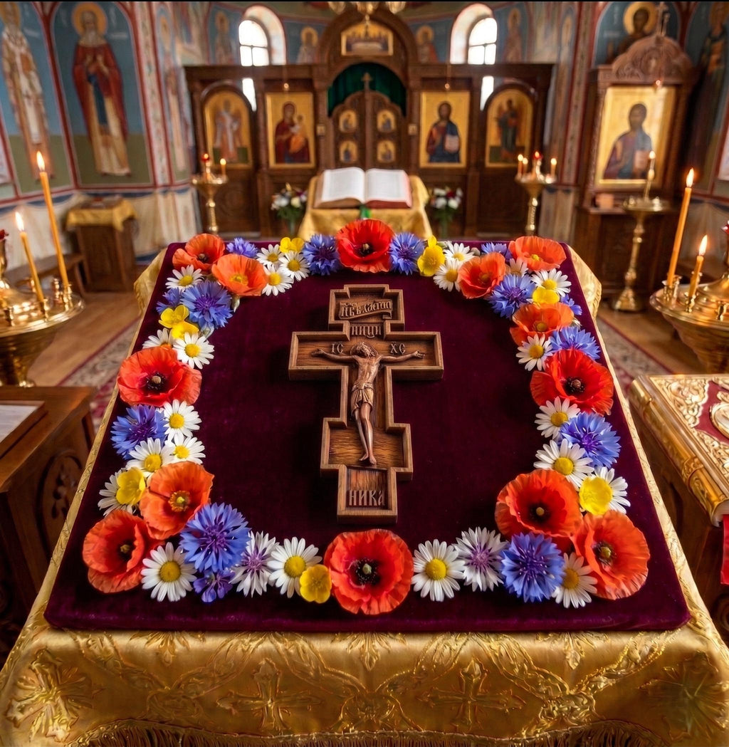 Wooden Orthodox Cross 8in 12in 16in 20in, Carved Wood Crucifix, Jesus Christ Cross, Christian Cross, Church Cross, Wall Cross