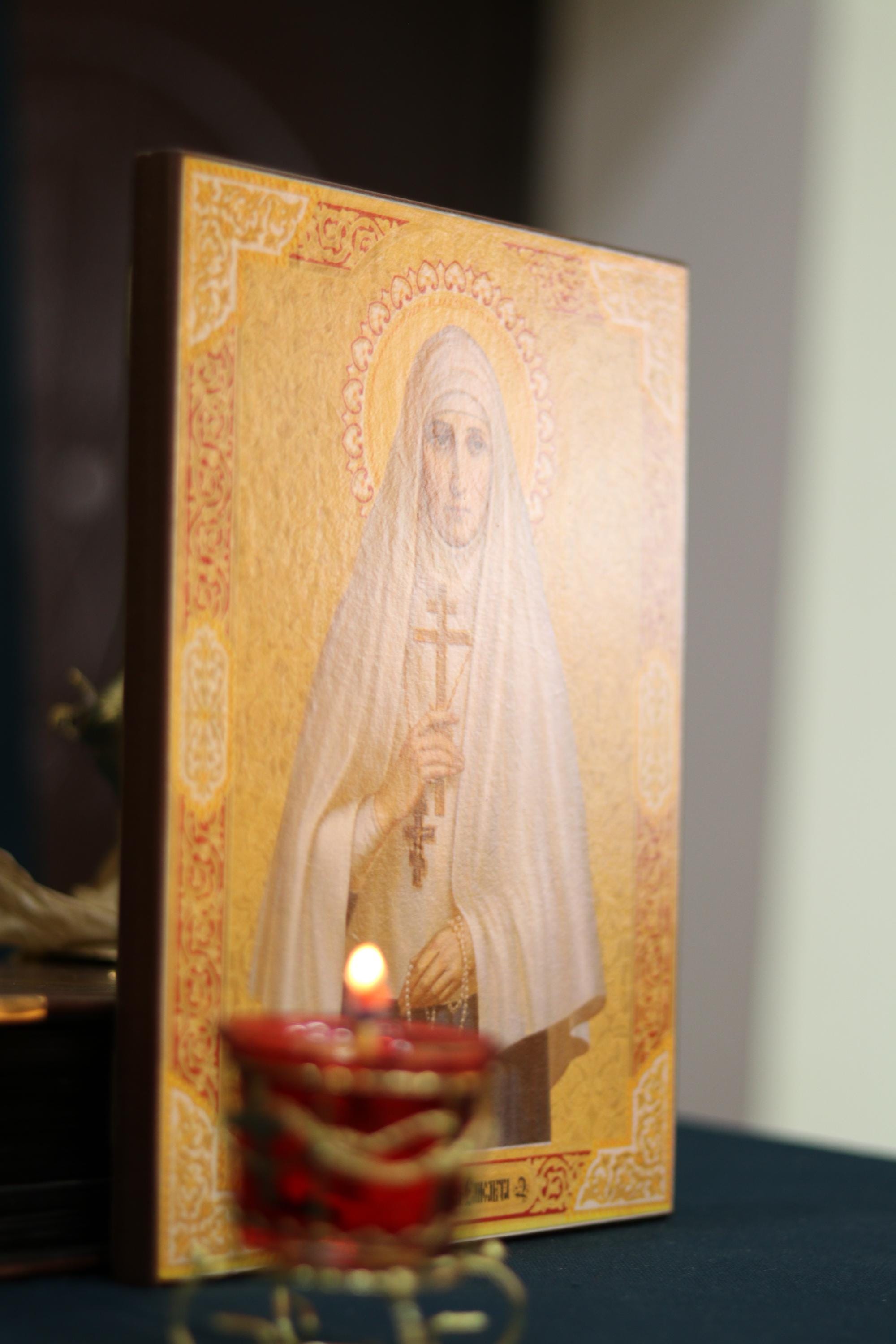 Saint Elizabeth Feodorovna Icon Wooden Icon Orthodox Icon