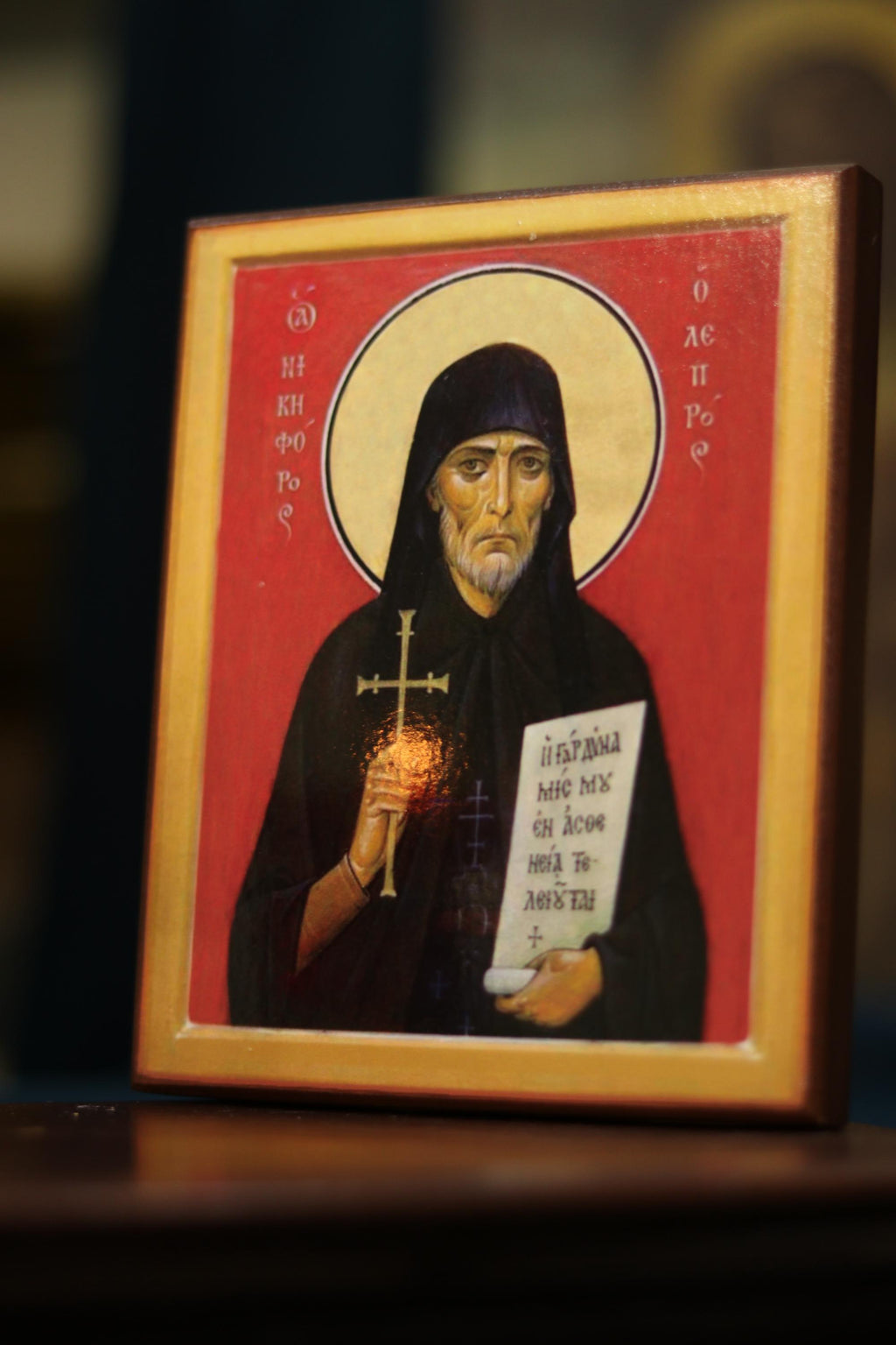 Saint Nikephoros Icon Wooden Icon , Orthodox Christian Byzantine Art