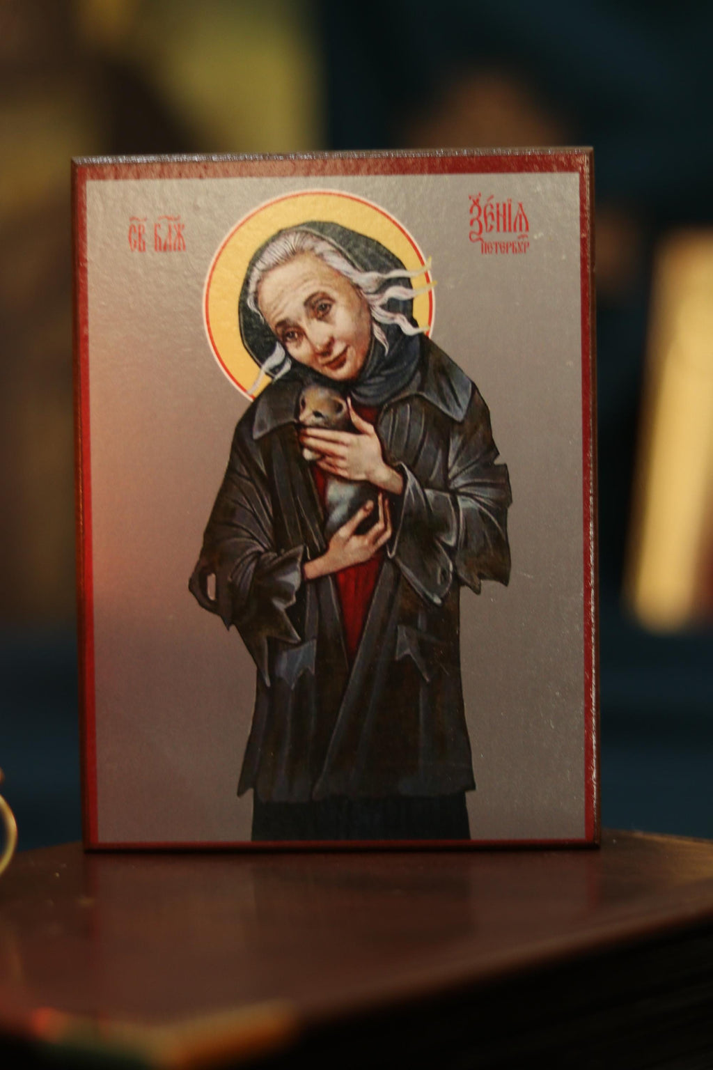 Wooden Icon Orthodox Icon , Saint Xenia of Petersburg Icon, Christian Icon