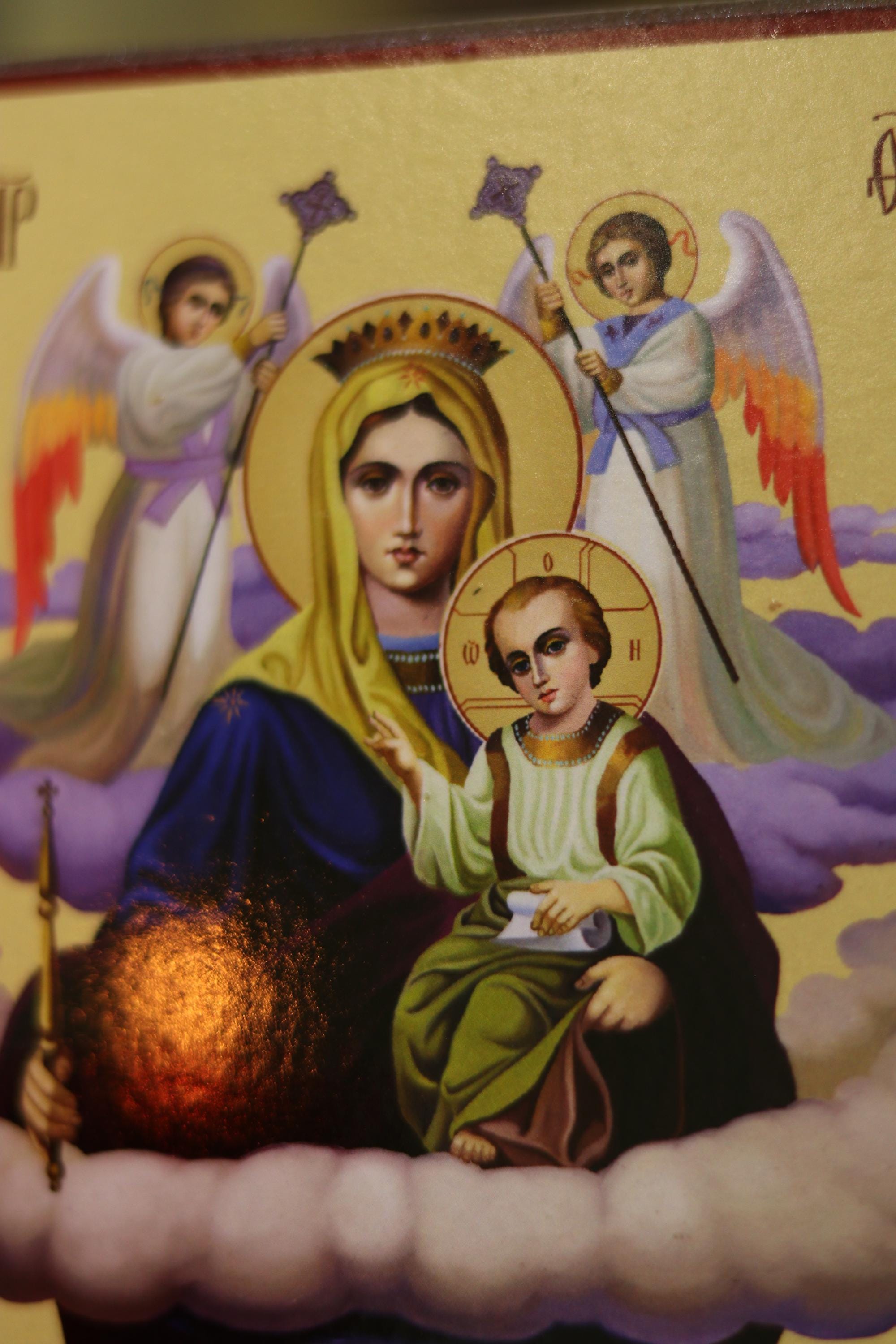 Life Giving Spring Mother of God Icon Wooden Icon Orthodox