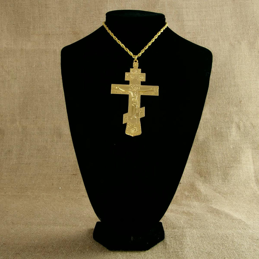 Orthodox Pectoral Cross for Priest | Gold, Silver, Silver-Gold, Light Bronze & Dark Bronze | Clergy Cross Necklace