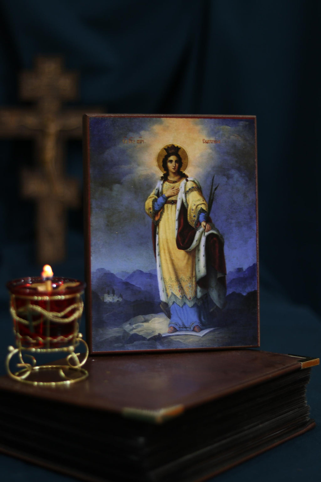 Saint Catherine Icon Wooden Icon Orthodox