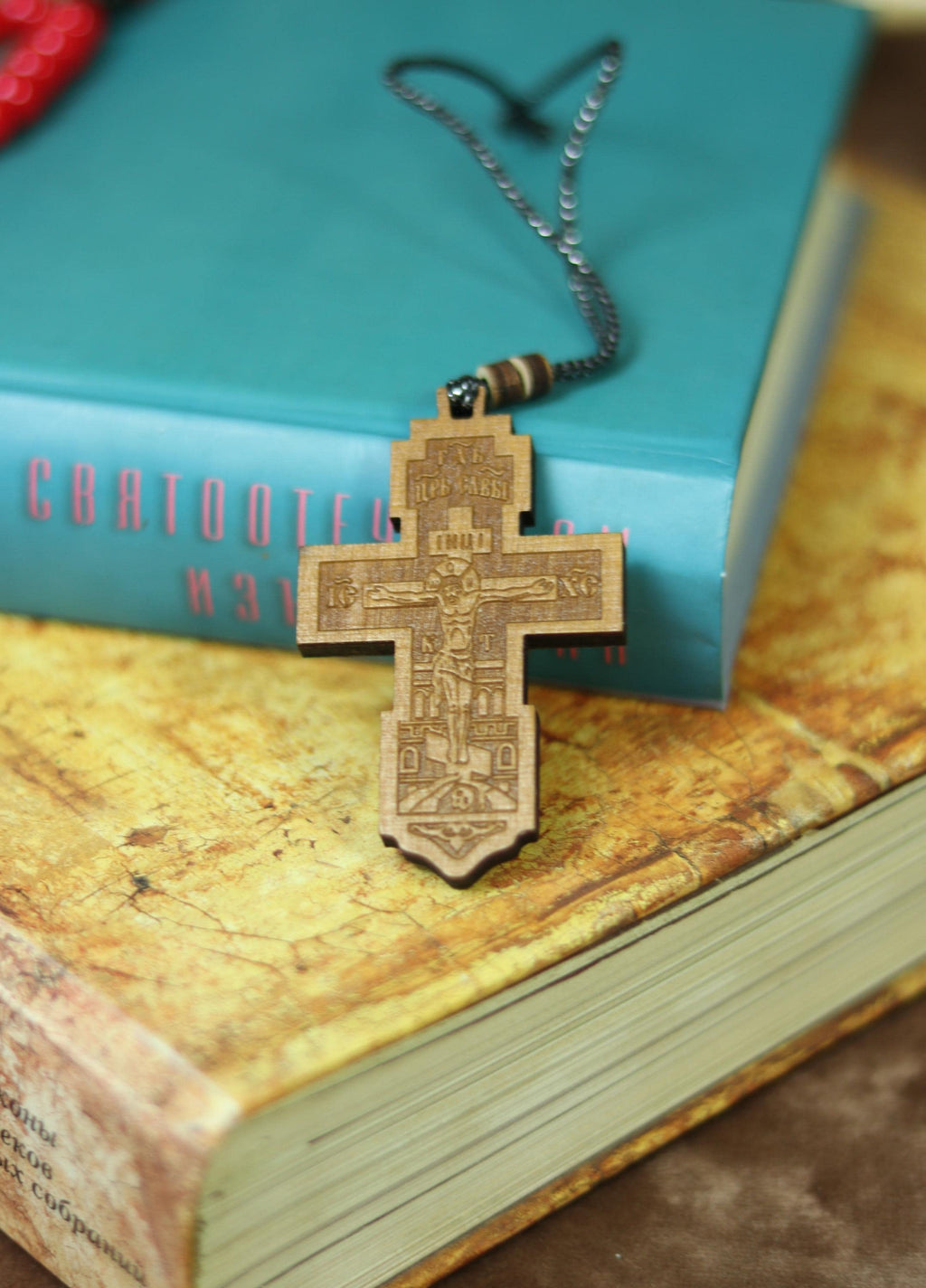Wooden Car Cross Pendant, Orthodox Car Cross, Jesus Christ Cross, Christian Pendant, Wooden Crucifix, Orthodox Church Gift