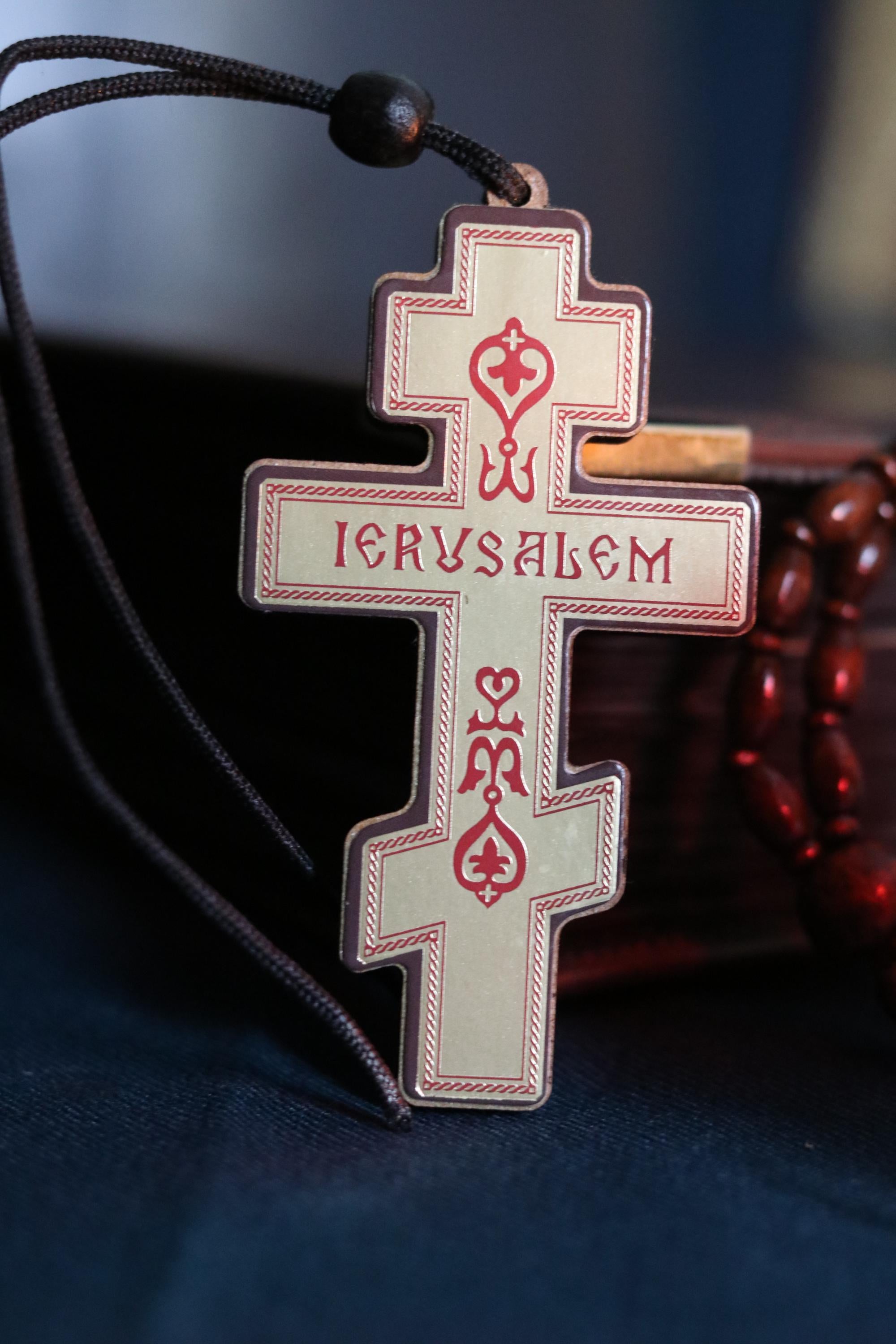 Wooden Orthodox Cross 3.5in, Crucifix Pendant, Jesus Christ Cross, Christian Necklace