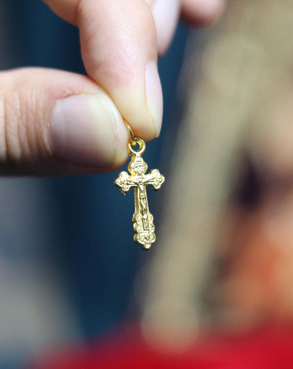 Orthodox Cross Necklace, Large Jesus cross pendant with Jesus Christ, Christian Cross Pendant, Crucifix necklace.