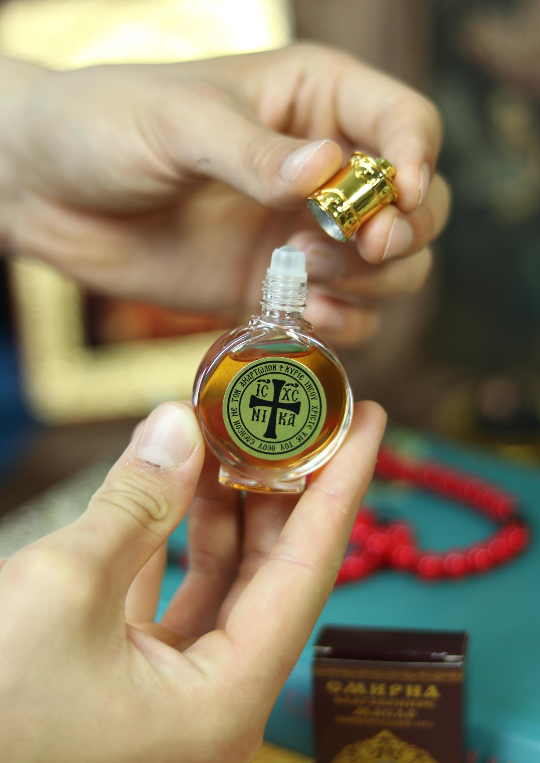 Myrrh Anointing Oil, Perfume Oil, Holy Oil, Prayer Oil, Holy Land, Orthodox Gifts, Orthodox Christian, He Is Risen, Pastor Gift, Church Oil