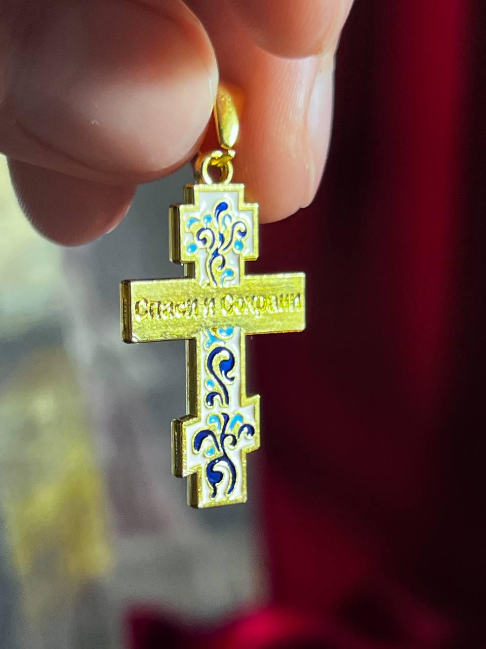 Orthodox Cross Necklace, Large Jesus cross pendant with Jesus Christ, Christian Cross Pendant, Crucifix necklace.