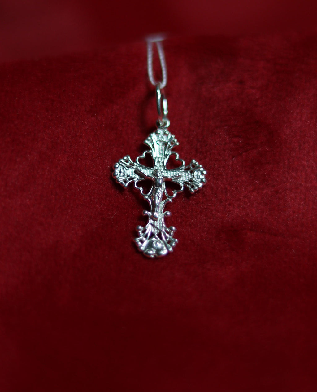 Sterling Silver Orthodox Cross Pendant 2.5 cm, 1.28g Detailed Eastern Crucifix, Christian Gift, Orthodox necklace, Orthodox pendant