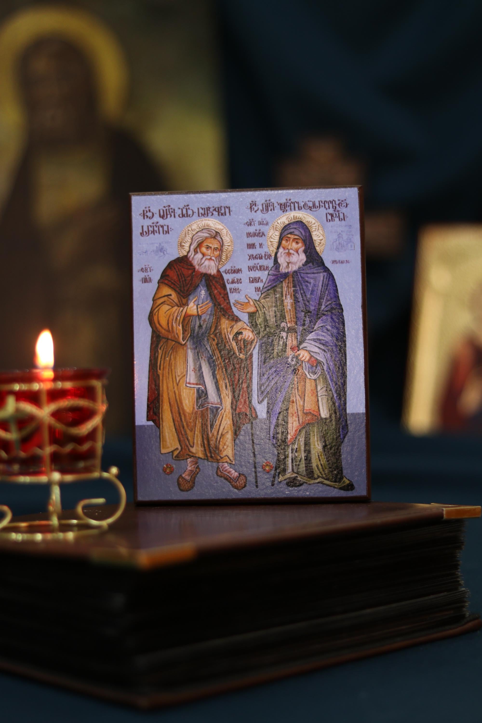 Gabriel Urgebadze Seraphim Sarov Icon Wooden Icon Orthodox
