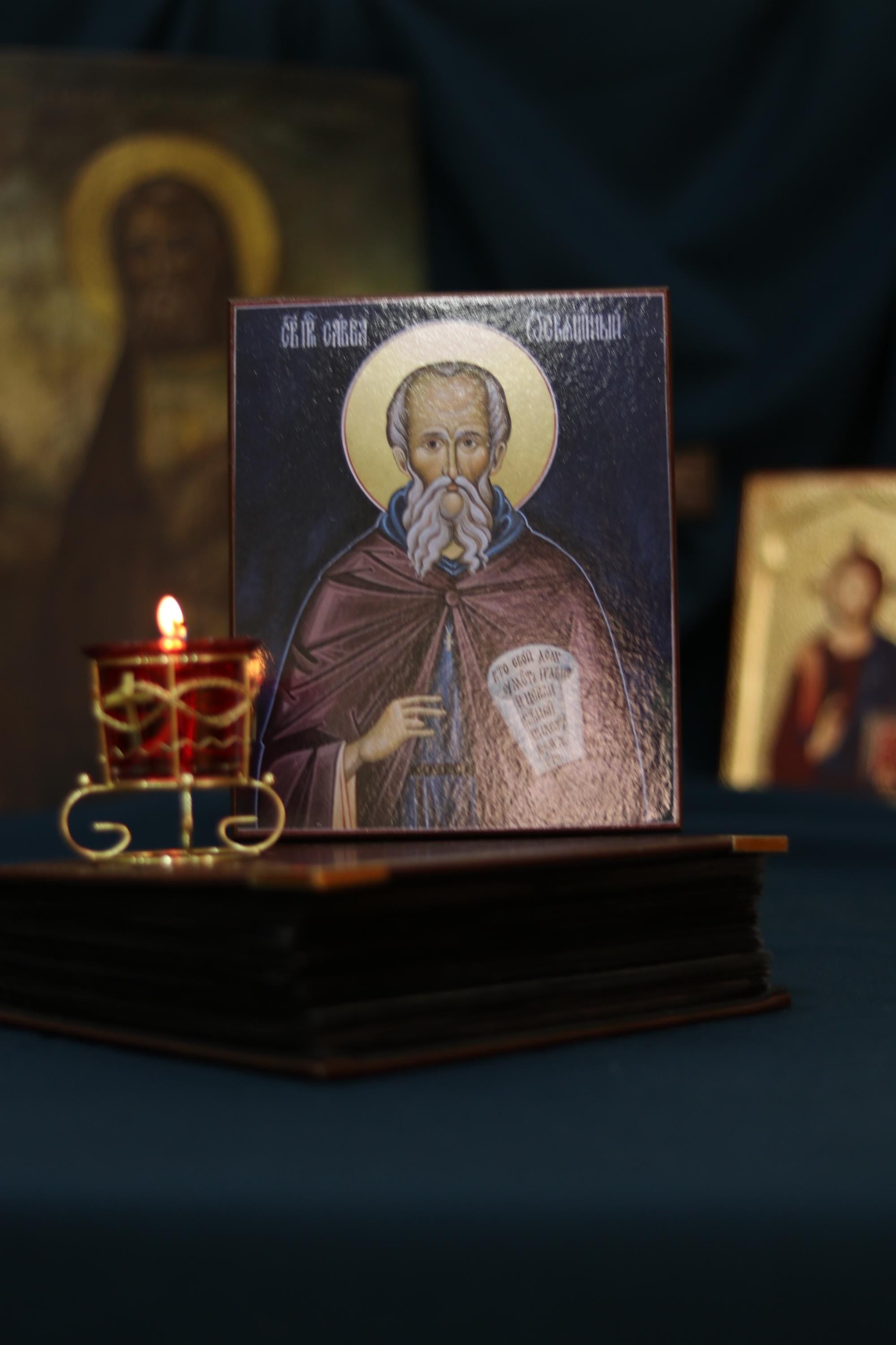 Saint Sabbas the Sanctified Icon, Orthodox Wood Icon