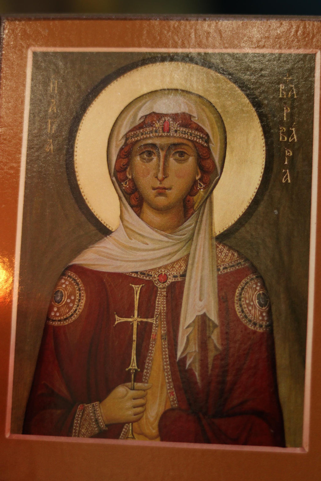 Orthodox Wooden Icon ., Saint Greatmartyr Barbara, Christian Wall Art