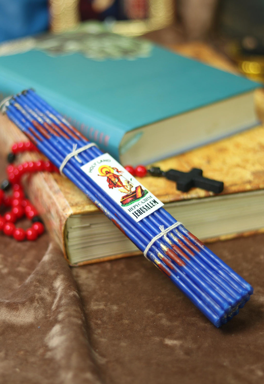 Blue Jerusalem Candles 33pcs, Orthodox Candles, Church Candles, Prayer Candle, Religious Candles, Christian Candles, Spiritual Candles