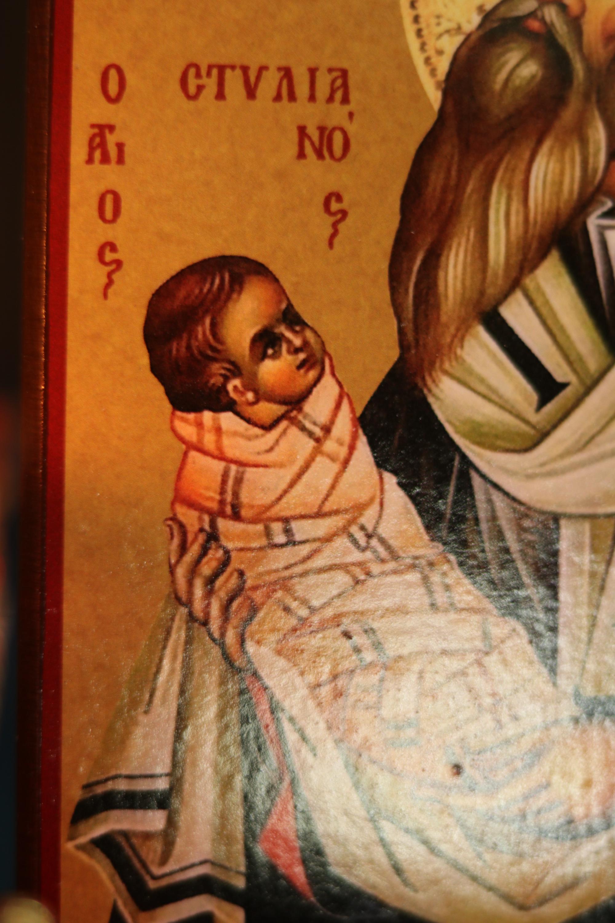 Wooden Orthodox Icon 6.3x4.7 in. Saint Stylianos of Paphlagonia