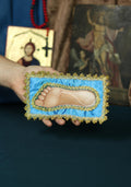 Pochaev Mother of God Footprint, Orthodox Relic 5.7×8.9 in.