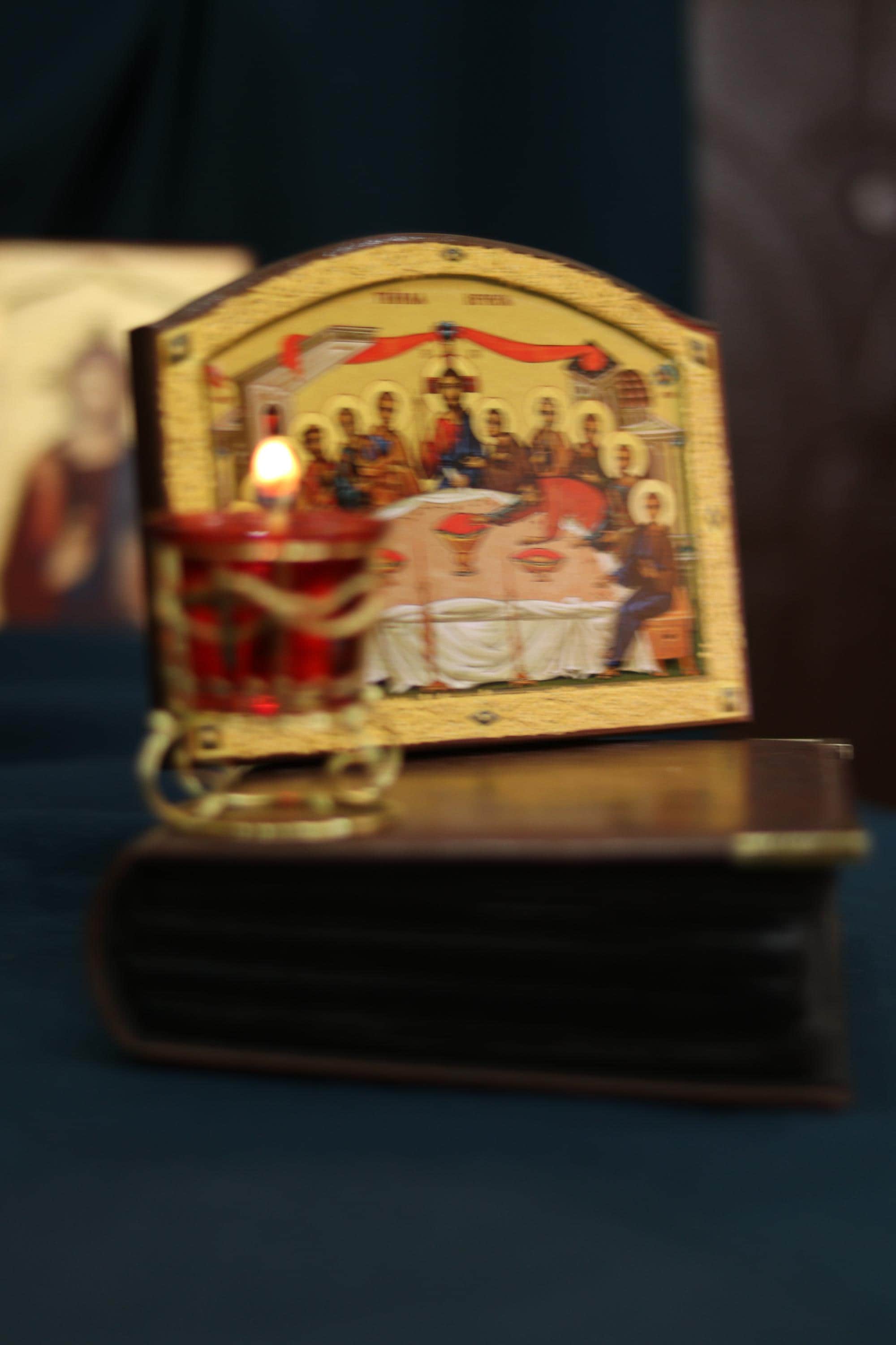 Last Supper Orthodox Wooden Icon Prayer Icon