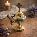 4.9in Metal Orthodox Incense Burner, Home Censer, Church Incense Holder